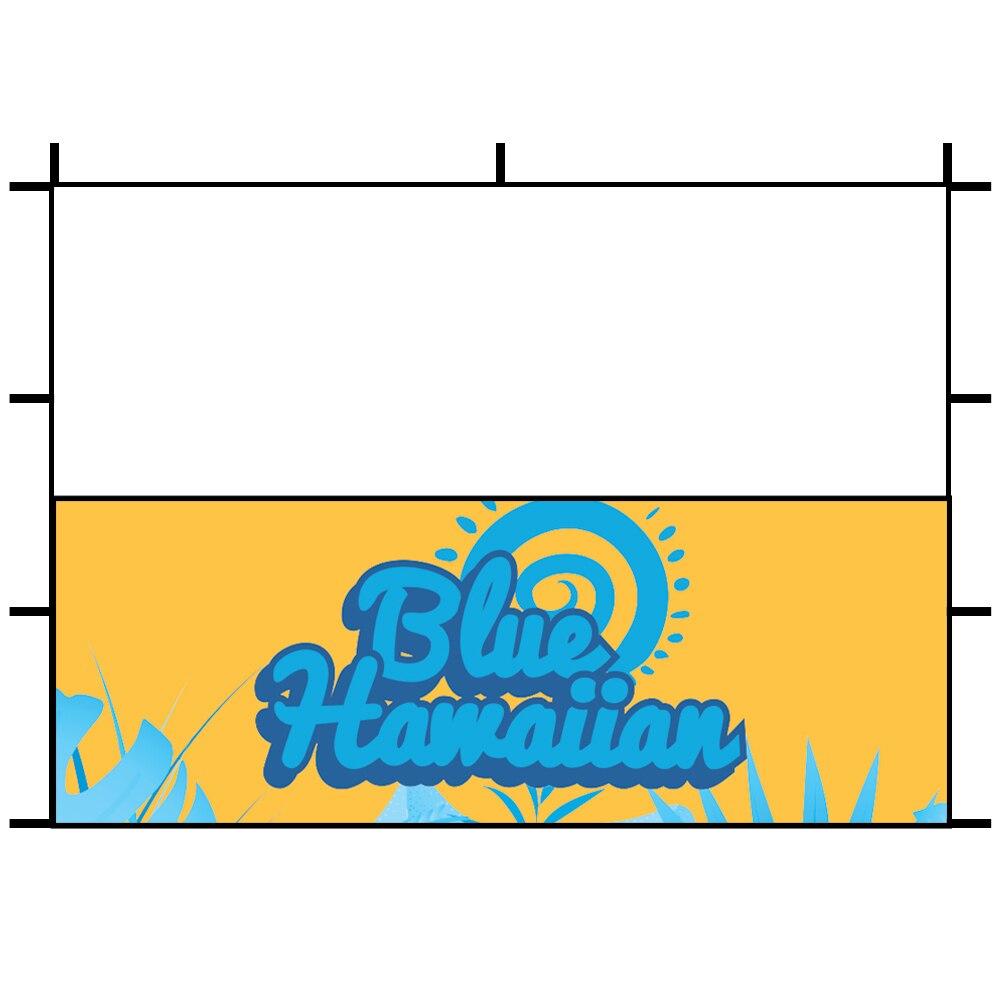 ONE CHOICE ® 10 ft. Tent Backwall with Window — Double Sided Graphic Package / Black Trim Color